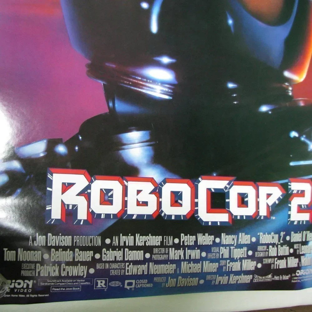 Vintage Robocop 2 Double-Sided Movie Poster